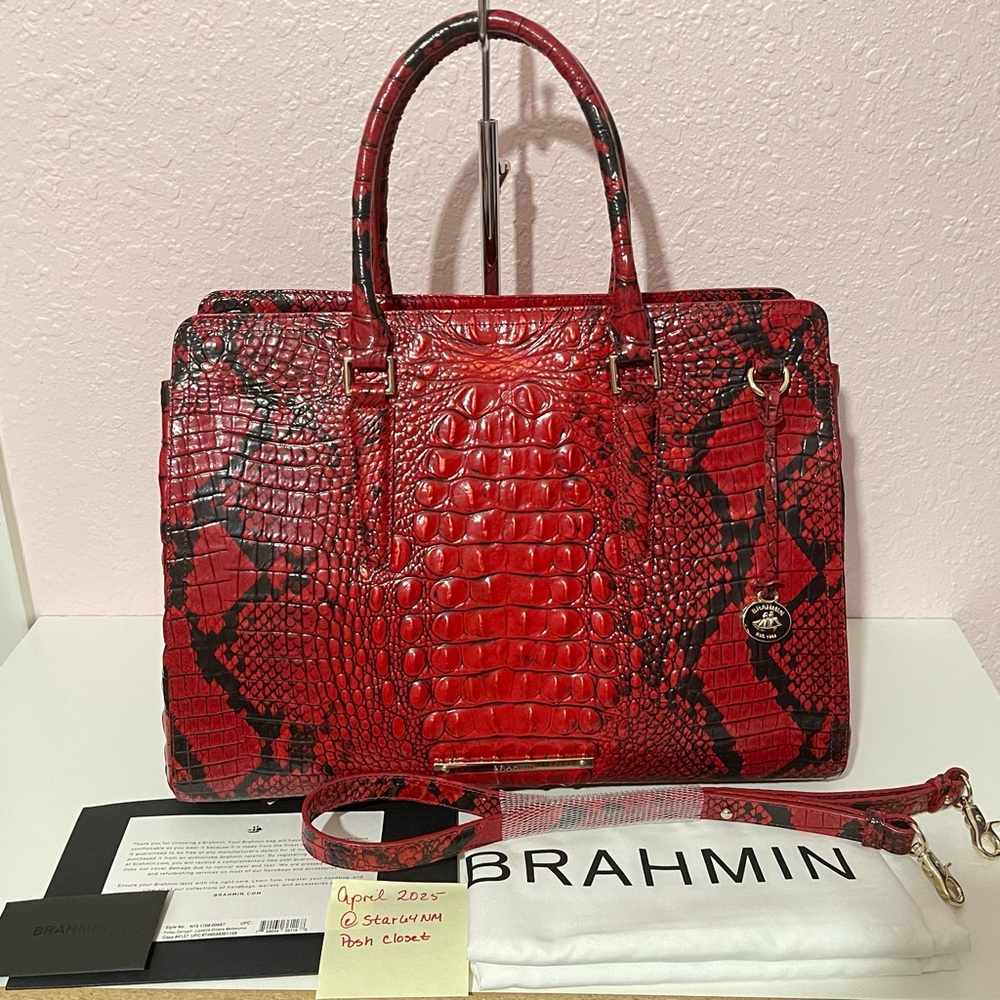Brahmin Finley Carryall Satchel Lipstick Ombre Melbourne